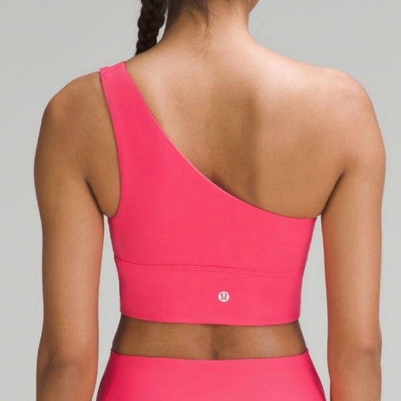 lululemon asymmetrical bra in lip gloss size 10 $35. - Picture 4 of 5